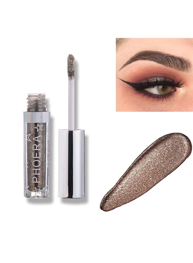 Phoera Glitter Eyeshadow, Makeup For Eyes Liquid Shimmer Sparkle Glow Light Colors Pencil Stick Shiny Long Lasting Waterproof Shining Eye Shadow Sets Metallic Pigments Metals Gloss Sparkling Pen Kit (A104) - Image 1